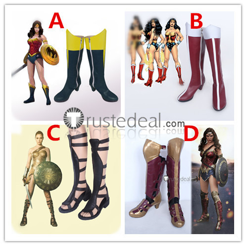 Justice League Wonder Woman Film Diana Cosplay Boots Shoes