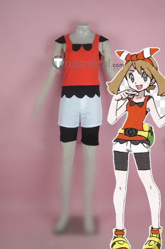 Pokemon Omega Ruby and Alpha Sapphire May Haruka Red Blue Cosplay Costume