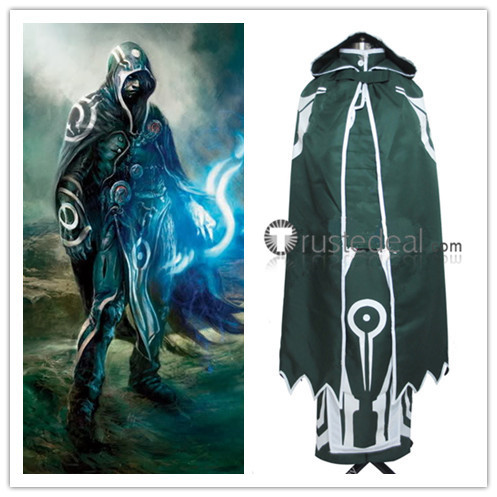 Magic The Gathering Jace Beleren Planeswalker Wizard Green Blue Cosplay Costumes