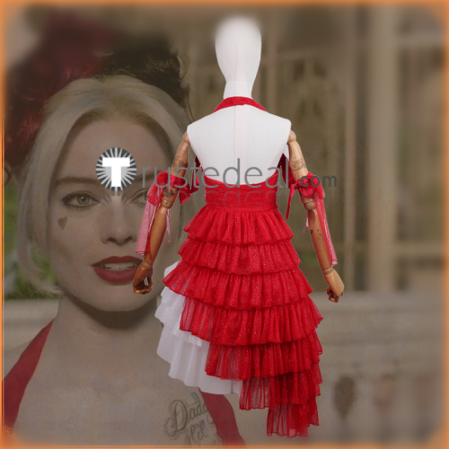 Suicide Squad 2 Harley Quinn Red Dress Costume