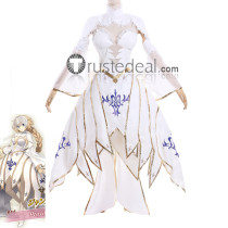 Fate Grand Order FGO Ruler Jeanne d'Arc Prove Sprite White Cosplay Costume