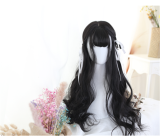 Sylvia 65cm Black Gental Wavy Wig