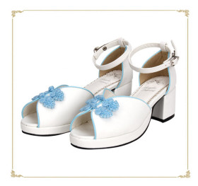 Angelic Imprint- Sweet Plate Buttons Single Belt Qi Lolita Heels Shoes