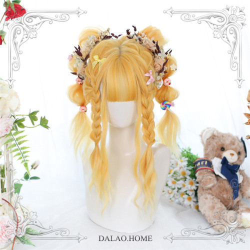 Dalao Home ~Sunflowers Lolita Long Curly Wigs
