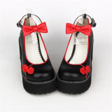 Angelic Imprint- Beautiful Bow Embroidery Qi Lolita High Platform Shoes