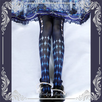 Alice~ Lolita Printed Tights -Ready Made