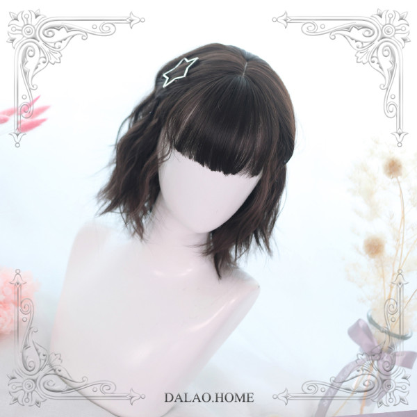 Dalao Home ~Lemon Tea-curly Lolita Short Wigs