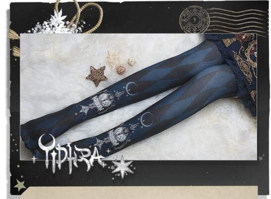 Mignight Cirous Lolita High Socks 64CM