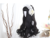 Sylvia 65cm Black Gental Wavy Wig