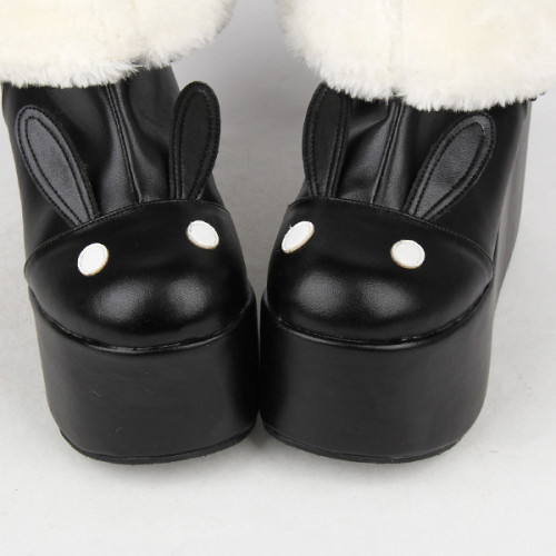 Angelic Imprint- Gothic Winter Velvet Lolita Short Boots - 2 Ways