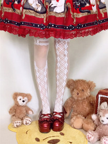 Ruby Rabbit ~Sweetheart~ Thin Lolita Tights -Ready Made