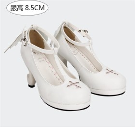 Angelic Imprint- Elegant T-shaped Straps Lolita Heels Shoes with Angel Wings