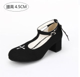 Angelic Imprint- Sweet T-shaped Straps Lolita Square Heel Shoes with Detachable Angel Wings