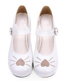 Angelic Imprint- Heart Shaped Embroidery -Sweet Lolita Shoes