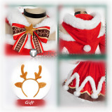 Genshin Impact Barbara Santa Red Christmas Holiday Cosplay Costume