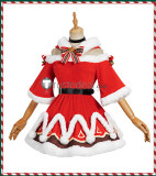 Genshin Impact Barbara Santa Red Christmas Holiday Cosplay Costume