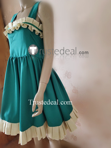 My Little Pony Bishoujo Fluttershy Green Dress Cosplay Costume 2