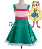 Star vs. the Forces of Evil Princess Star Butterfly Blue Green Dress Cosplay Costumes