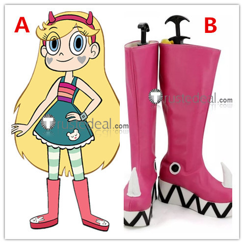Star vs. the Forces of Evil Princess Star Butterfly Red Cosplay Boots Shoes