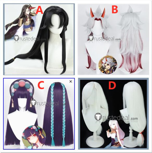 Genshin Impact Arataki Itto Yunjin Yun Jin Sasayuri Shenhe Silver Black Purple Cosplay Wigs