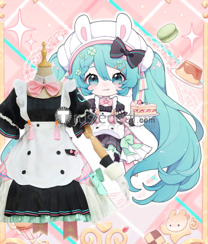 Vocaloid Hatsune Miku Magical Mirai Maid Cosplay Costume