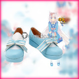 Nekopara Chocola Vanilla Maid Red Pink Blue Cosplay Lolita Shoes Heels