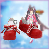 Nekopara Chocola Vanilla Maid Red Pink Blue Cosplay Lolita Shoes Heels