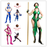 Mortal Kombat X Jade Mileena Kitana Sindel Skarlet Green Blue Pink Purple Red Bodysuit Cosplay Costumes