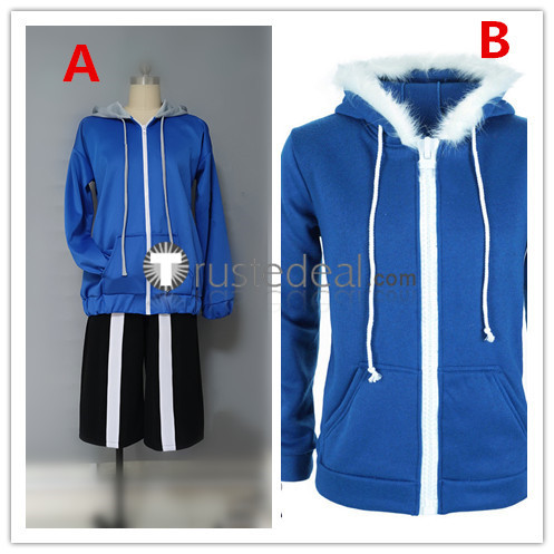 Undertale Sans Blue Hoodie Cosplay Costumes