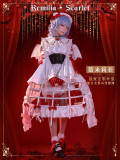 Touhou Project Remilia Scarlet Gothic Lolita Devil Demon Cosplay Costume