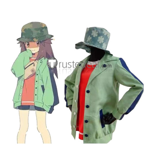 Pokemon Trainer Green Leaf Cosplay Costume