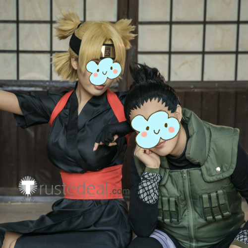 Naruto Shikamaru Temari Nara Black Bonde Styled Cosplay Wigs