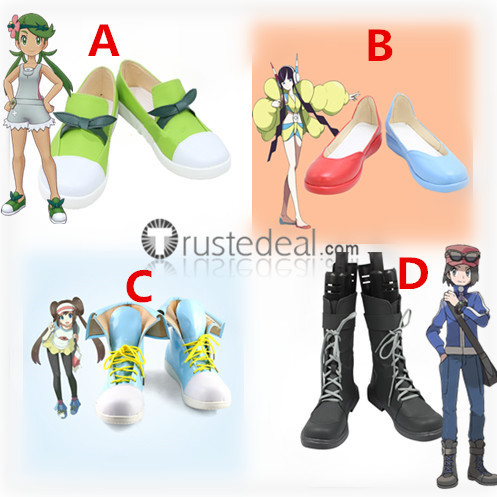 Pokemon Rosa Mei Calem Mallow Elesa Kamitsure Cosplay Shoes Boots