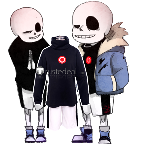 Undertale AU Killer!Sans Blue Black Cosplay Costume