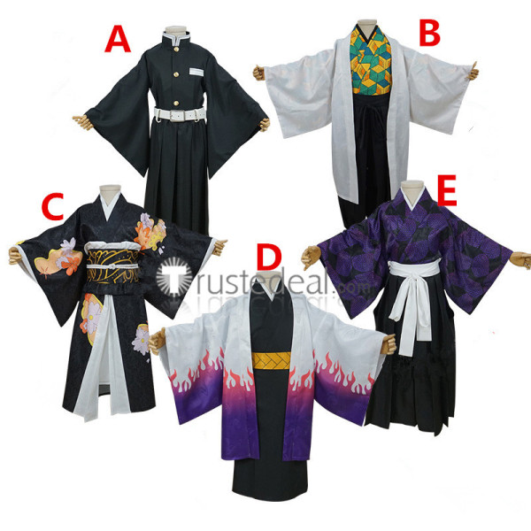 Kimetsu no Yaiba Demon Slayer Kagaya Ubuyashiki Muzan Kokushibo Muichiro Sabito Rui Kids Children Kimono Cosplay Costumes