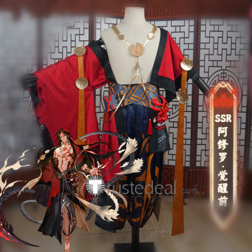 Onmyoji Asura Unawakening Red Cosplay Costume