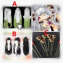Demon Slayer Kimetsu no Yaiba Daki Cosplay Wigs Hairpins Accessories