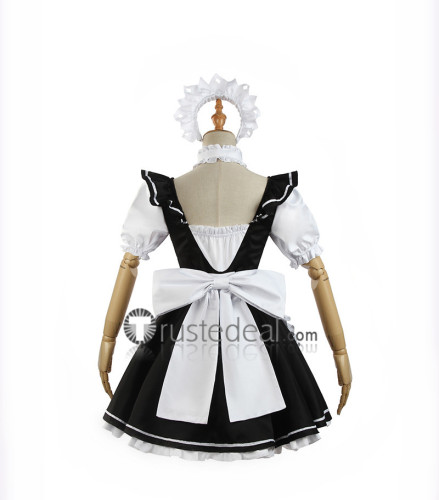Date A Live Kurumi Tokisaki Maid Figure Black White Cosplay Costume
