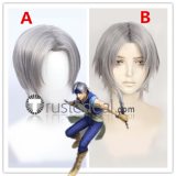 Dissidia Final Fantasy NT Locke Cole Lock Assassin Silver Grey Cosplay Wigs