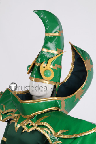 Yugioh Dark Magician Dark Paladin Green Cosplay Costume