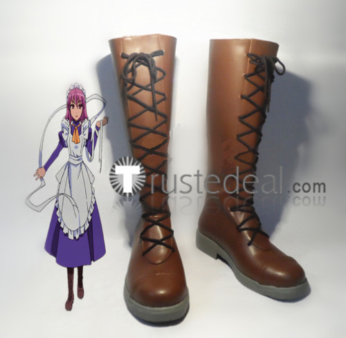 Shakugan no Shana Wilhelmina Carmel Shana Brown Cosplay Shoes Boots