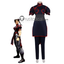 Street Fighter IV Chun Li Black Red Cosplay Costume