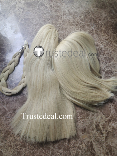 Pokemon Sun And Moon Lillie Long Ponytail Blonde Cosplay Wigs