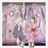 Hotarubi no Mori e Gin and Hotaru Kimono Yukata Grey Pink Cosplay Costumes