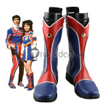 Ultraman Belial Zariba of All Territory ZAT Ultraman Red Silver Cosplay Shoes Boots