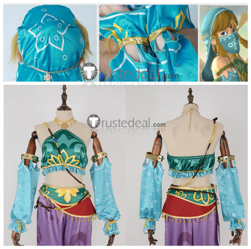 The Legend of Zelda Breath of the Wild Game Link Gerudo Female Cosplay Costume