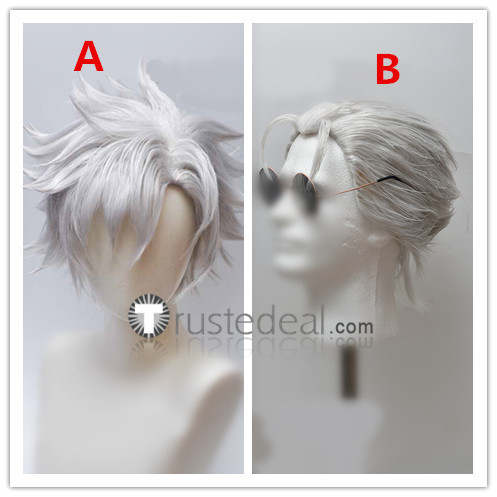 Fate Grand Order FGO Li Shuwen Kiritsugu Emiya Silver Grey White Styled Cosplay Wig