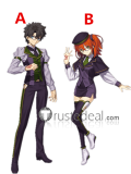 Fate Grand Order FGO Master Protagonist Ritsuka Fujimaru Atlas Academy Uniform Purple Cosplay Costumes