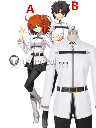 Fate Grand Order FGO Master Protagonist Ritsuka Fujimaru Chaldea White Cosplay Costumes