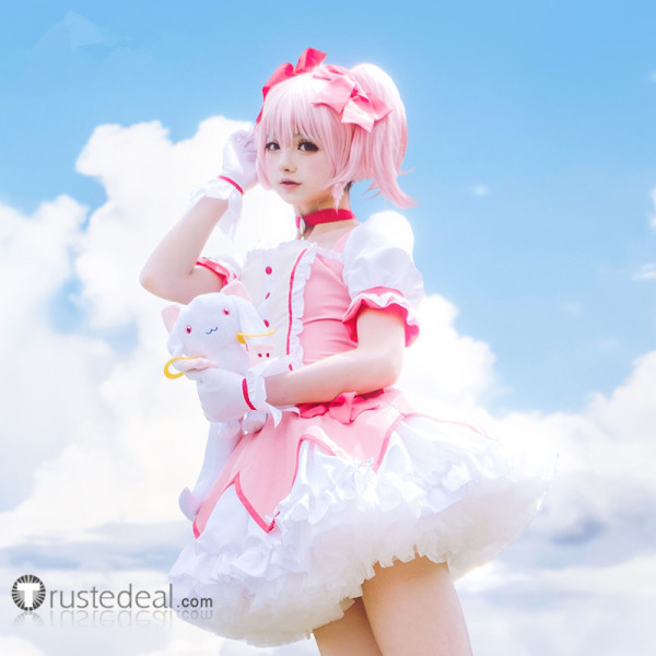 Puella Magi Madoka Magica Kaname Madoka Pink Cosplay Costume 2